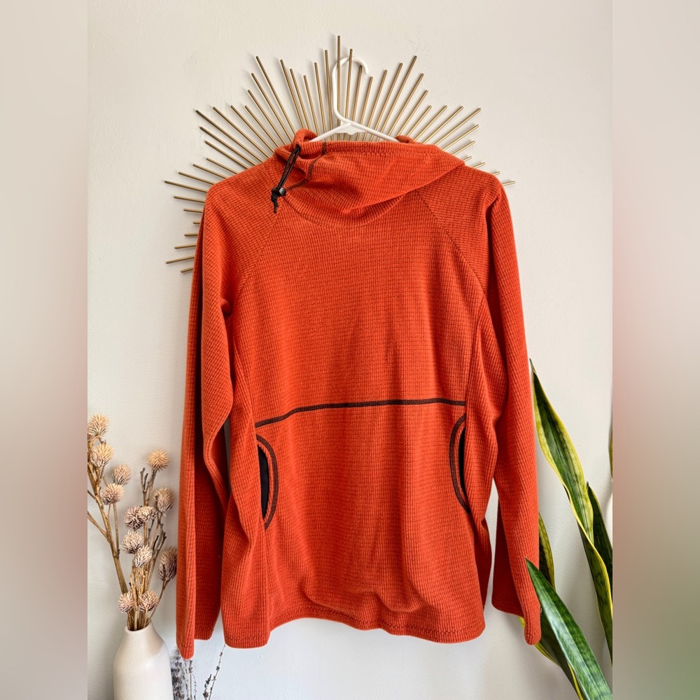 Melanzana Women's Micro Grid Hoodie in Ochre
